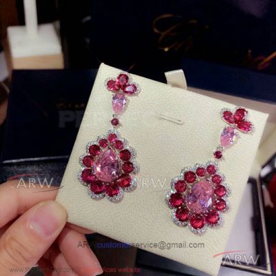 AAA Replica Chopard Diamond Pave Sapphire Earrings